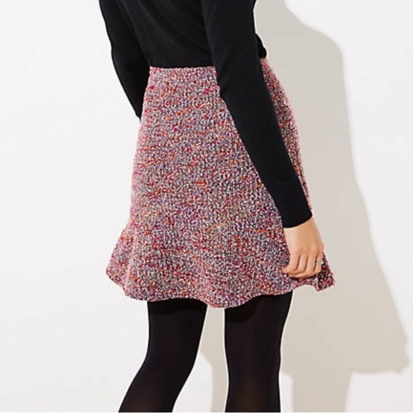Loft Tweed Peplum Skirt Size 4 - Picture 7 of 13